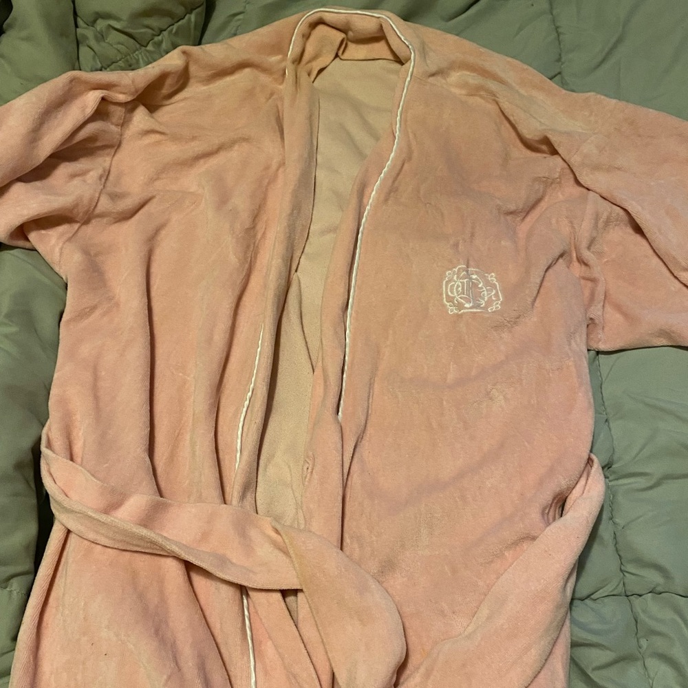 Baby Pink Velour Robe - Picture 5 of 5